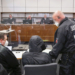 Bai Lowe, a former member of the Junglers, a Gambian death squad, in court in Celle, Germany, during his trial for crimes against humanity. Photo credit: AFP.